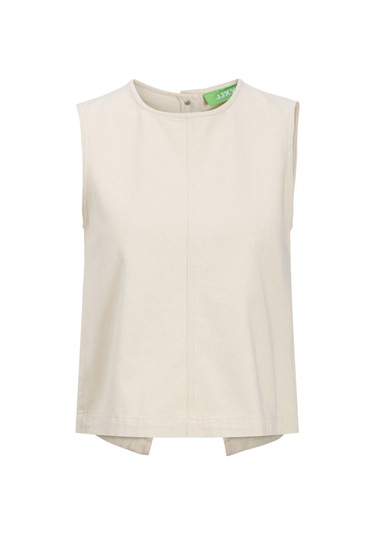 Jack & Jones Kadın Sirt Detayli Denim Bluz - Dora - 12277036 Off-white Denim