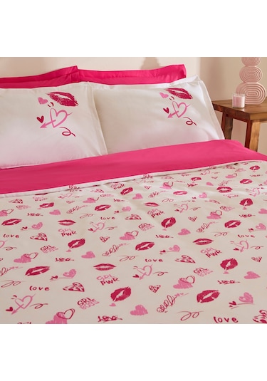 Karaca Home Luvio %100 Pamuk Çift Kişilik Nevresim Takımı Pembe Pembe