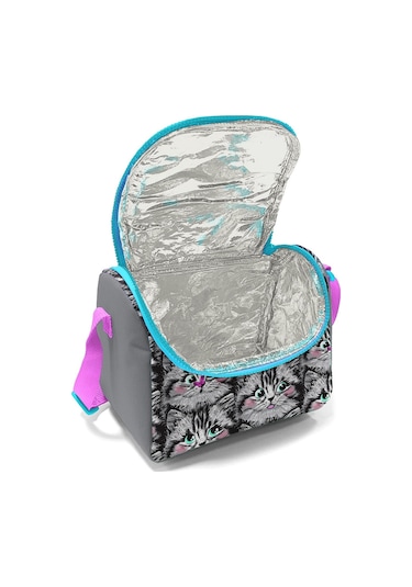 Coral High Gri Kedi Desenli 3 Lü Okul Çanta Seti Set0123638