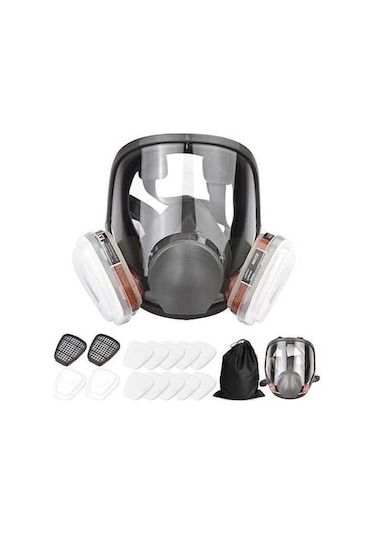 Novahub Jms 16'sı 1 Arada Yeniden Kullanılabilir Tam Yüz Maskesi Vi - Koyu Renk, Standart Boy, Tüm Kitlelere Uygun