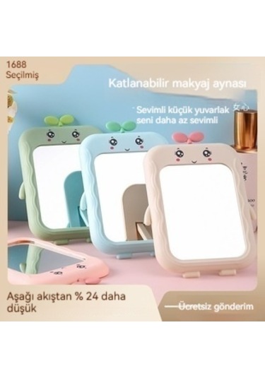 Aurora Plasik Katlanabiler Makyaj Aynasıkal İle Anlaştık Masasüsügiyme Aynası Pembe