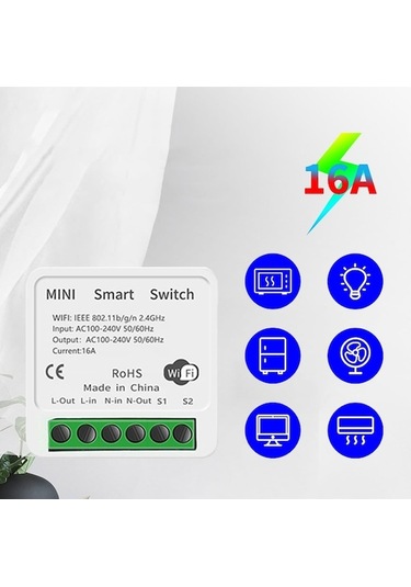 Rogfer 003 Wifi Uygulaması Uzaktan Ses Kontrolü Akıllı Anahtar Wifi + Bluetooth Çift Modlu 16a