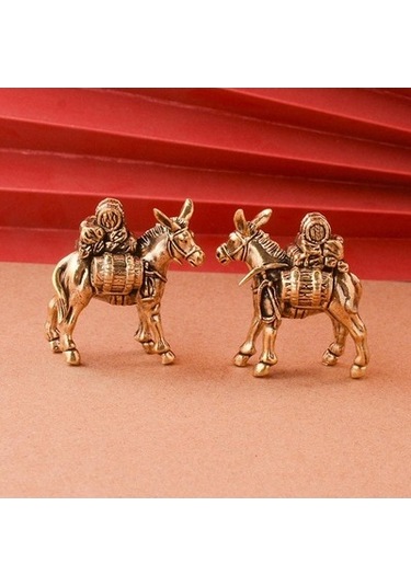 Lijinxu Eşekler Heykeli Yaratıcı Hayvan Koleksiyon Dolap Yatak 4.1x4.1cm
