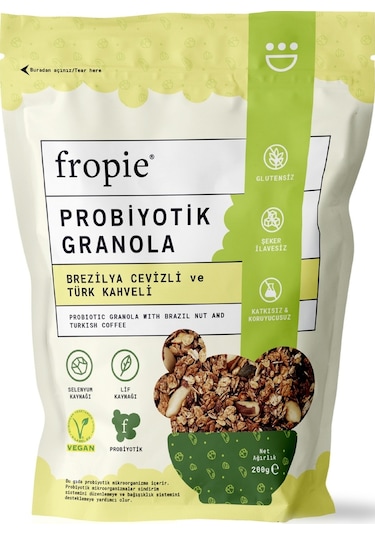 Fropie Probiyotik Granola - Brezilya Cevizi & Kahve 200 G