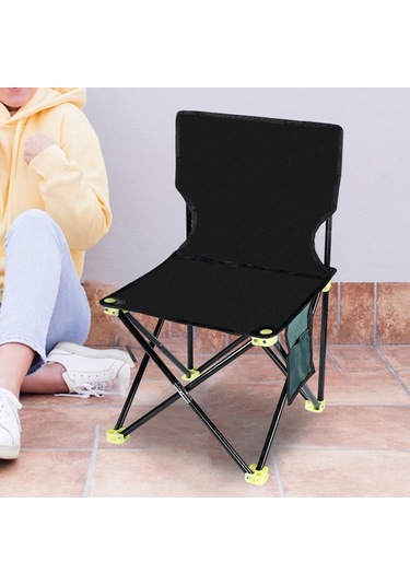 Dolıty Katlanır Kamp Sandalye Açık Sırt Çantalık Siyah-ve-l Siyah Ve L Çok Renkli
