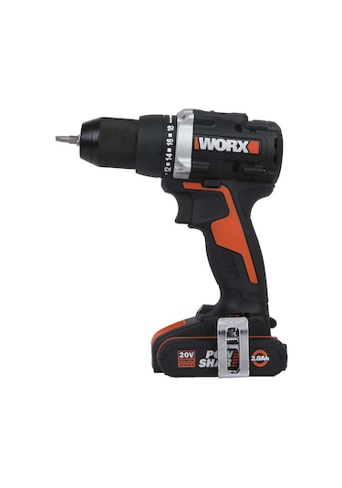 Worx WX102 20V/2.0Ah Li-ion Çift Akülü Kömürsüz Profesyonel Matkap Vidalama