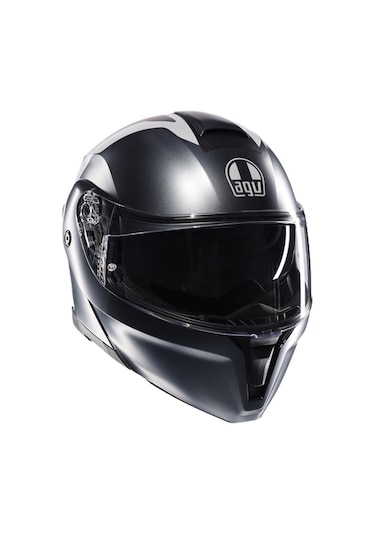 Agv Kask/streetmodular Resı Matt Grey Sılver Red Çok Renkli