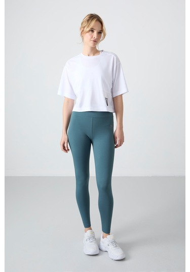 Tommy Life Orman Yeşili Yüksek Bel Toparlayıcı Slim Fit Dar Paça Kadın Tayt - 94011 Yeşil