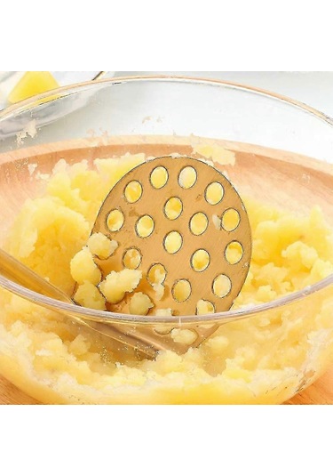 Yapışmaz, Sağlam Ve Dayanıklı Bütün Şekilli Gıda Ezici El Mutfak Yardımcısı İçin Paslanmaz Çelik Patates Ezici, 1 Adet Phantom Kırmızı