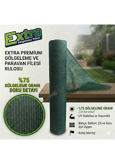 Extra Gölgeleme Filesi %75 - 65 Gr/m2 Yeşil