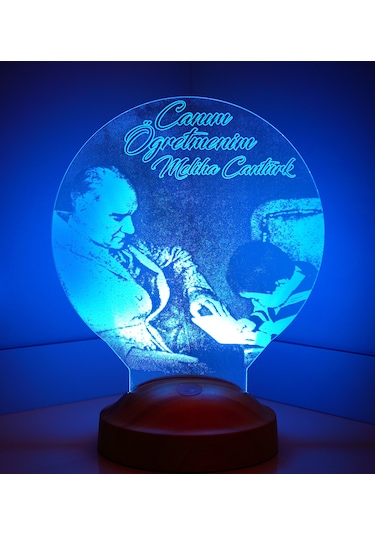 Canım Öğretmenim Atatürk, Öğretmenler Günü Hediyesi, Mezuniyet Hatırası Hediyesi, Kişiye Özel Lamba