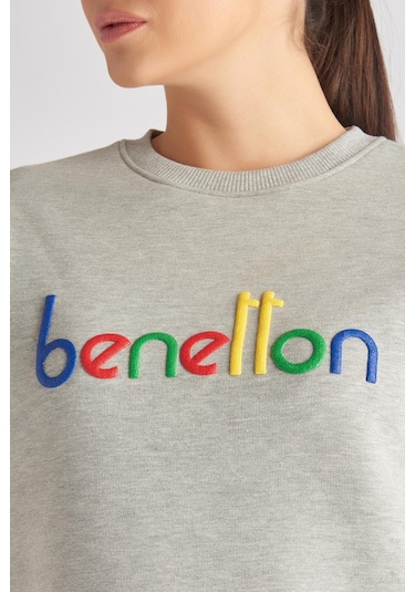 Benetton Bnt-w100-t Kadın Sweat BNT-W100-T-R7516 Gri