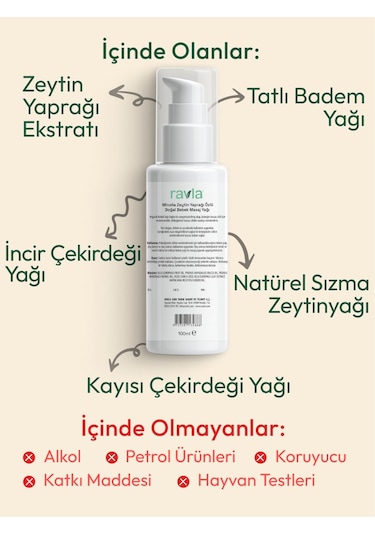 Ravla Minolia Zeytin Yaprağı Ekstratlı Bebek Masaj Yağı - 100 Ml