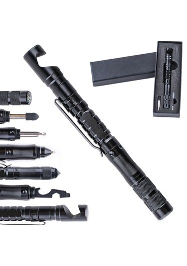 Homyl Taktik Kalem Elde Taşınabilir Kamp Yürüyüş Pusula Cam Siyah