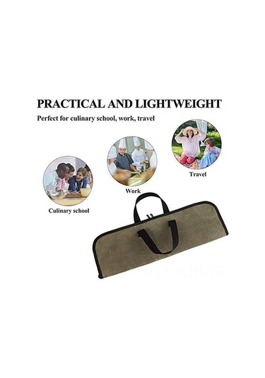 Jeehugo Yeşil Tuval Bıçak Çantası - Taşınabilir Fantezi Pansiyon Çanta, Outdoor Piknik İçin Konforlu, Fermuarlı Tasarım Diğer