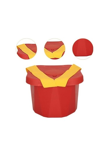 Flybuy Yastık Wn Tabure Suntek Sandalye, Canlı Kırmızı Kalça Giyilebilir Çok Bosphorusboutique Bahçe Açık Mf Çok Renkli