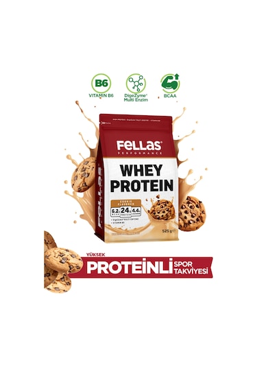 Fellas Whey Protein Tozu Doypack - Kurabiye Aromalı 525 G Kurabiye
