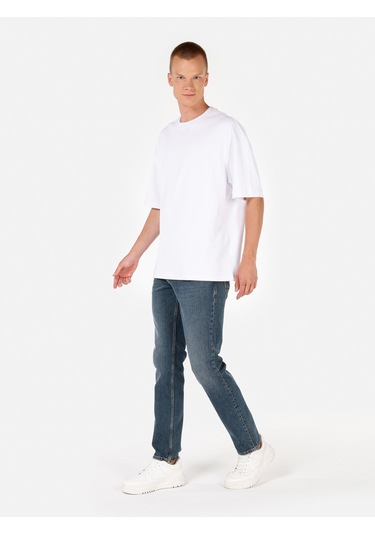 Colins 044 Karl Normal Kesim Düşük Bel Düz Paça Mavi Erkek Pantolon Cl1071279 Denim