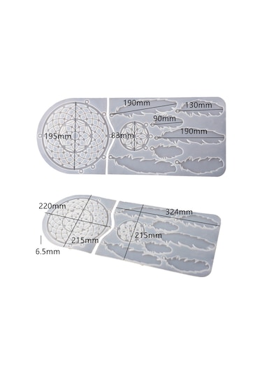 Qingmipy Büyük Rüya Yakalayıcı Silikon Kalıpları Dıy Seti Ev Dekorasyonu Pencere Ve Duvar Asılı Süsü Çok Renkli