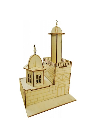 Camii Maketi,Ahşap Maket Büyük Boy   Boyanabilir Maket