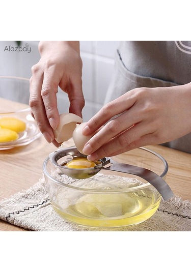 Alazpay 304 Paslanmaz Çelik Yumurta Akı Ayırıcı Süzgeç