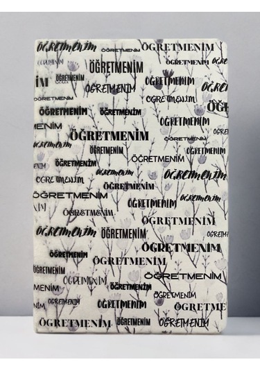 Öğretmenler Günü Hediyesi Defter 80 Yaprak Çizgili Ajanda Özel Tasarım Kapaklı Not Defteri Kod:13 Çok  Renkli