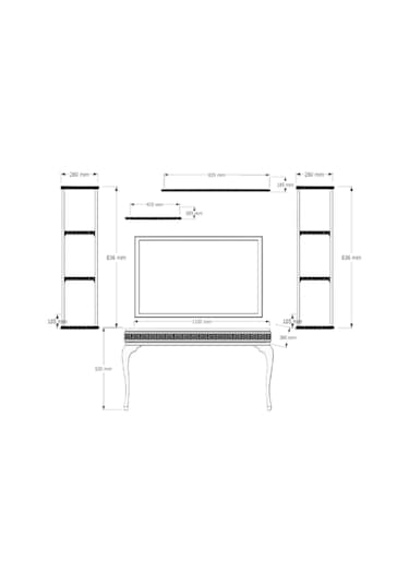 Decorotti - Lucca A3-4 Gizli Bölmeli Tv Ünitesi