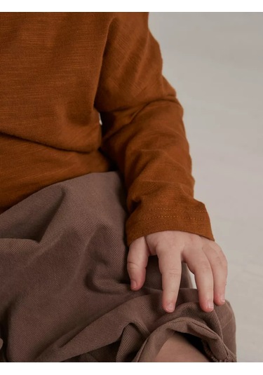 1st Look Çocuk Oversize Kore Tarzı Uzun Kollu Üst 219342825 Kahverengi