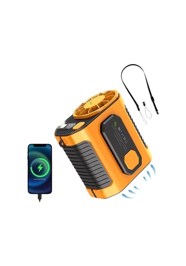 Turbo Mini Fan Dijital Ekranlı, Sessiz & Şarjlı Serinlik