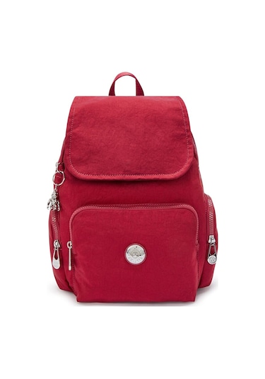 Kıplıng City Zip S Küçük Boy Sırt Çantası Kırmızı Red Red Wıne Kırmızı