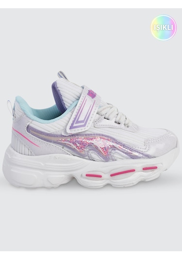 Mp Kız Çocuk Spor Ayakkabı 26-30 Numara Beyaz-mor Beyaz-Mor