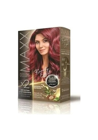 Maxx Deluxe Saç Boyası Set Nar Kızılı 5/65
