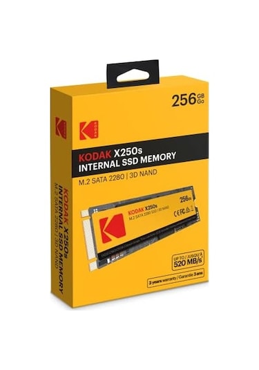 X250s 256gb M.2 Sata Ssd 2280 520mb/s Hızlı Dahili Ssd Disk Siyah