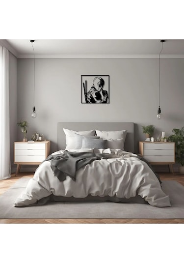 Lazer Kesim Metal Duvar Dekoru Deadpool Metal Duvar Tablosu Pop Art