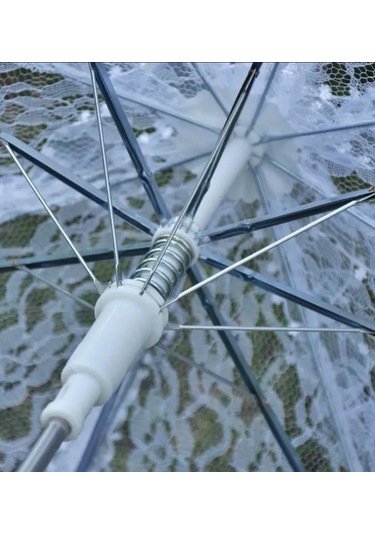 Atay Garage Şemsiye 60-58 Ebatlarinda Gelin Düğün Nişan Çekimleri Özel Günlerde Resim Çekilmesi İçin İdealdir Beyaz