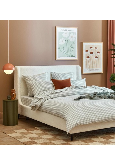 Mariposa Bohem Ahşap Yan Sehpa Yeşil