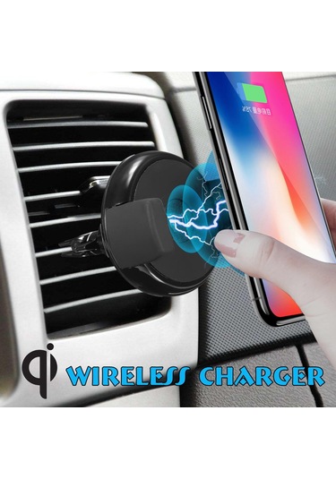 Sevimlilik Qi Kablosuz Araç Hava Firar Dağı Hızlı Şarj Cihazı Cep Telefonu Için Dock Montaj Tutucu