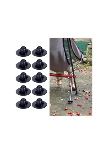 Dolıty 10x Moon Sandalye Ayak Örtüsü Patio Arka Bahçe 15-mm Siyah Çok Renkli