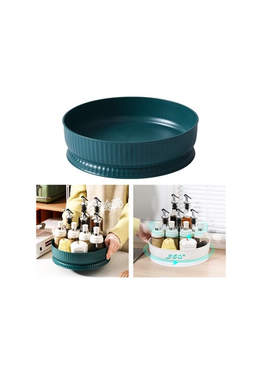 Homyl Baharat Depolama Rafı Dönen Organizatör Tezgah Yeşil Yeşil