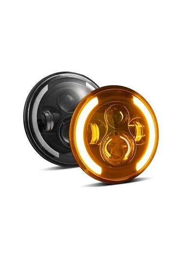 Suofeng 7" Evrensel Led Far H4-h13 Adaptörlü, 10000lm Parlaklık, Ip67 Su Geçirmez, Jeep Wrangler Ve Motosikletler İçin