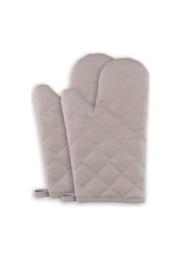 Yanmaz Ve Isıya Dayanıklı Fırın Eldiveni 2 Eldiven Açık Gri