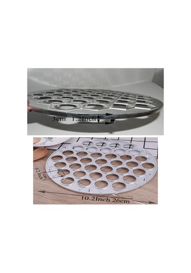 Honmex 37 Lü Erkek Pastırma Dolu Manti Kalıbı, Metal Hamur Kalıbı, Zaman Tasarruflu Ev Mutfak Aleti Gümüş