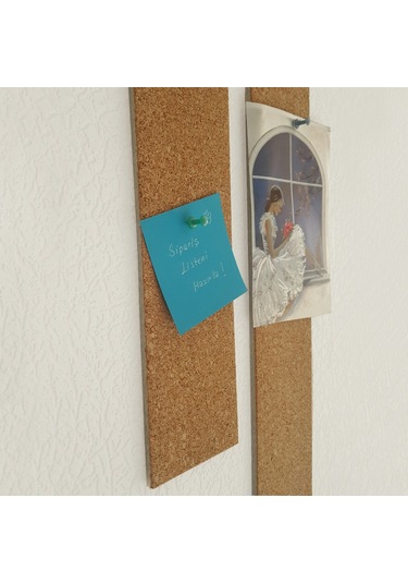 Şerit Mantar Duvar Panosu 15 X 60 Cm 2'Li