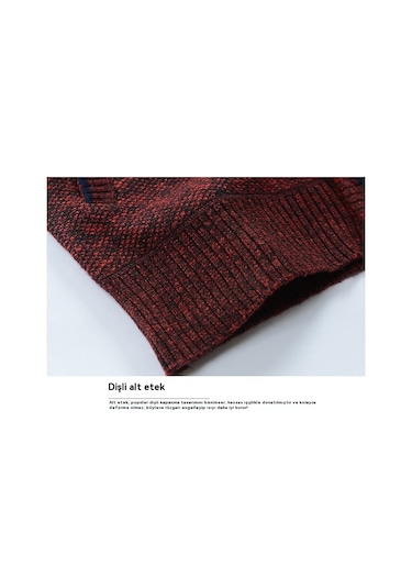 Erkek Kalınlaştırılmış Bol Kesim Düz Kesim Hırka - Mavi-gri Mavi-gri