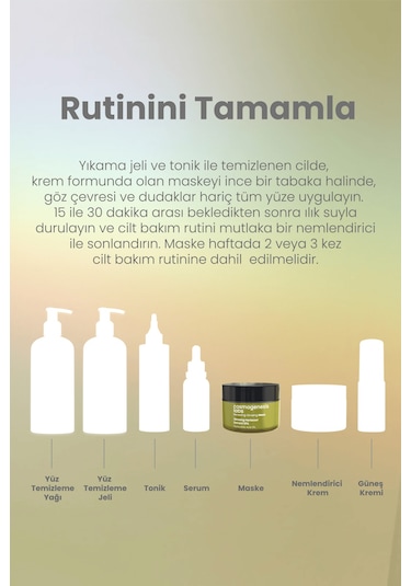 Cosmogenesis Labs %10 Ginseng Krem Maske 50ml - Durulanan Yüz Maskesi Yenileyici Bariyer Güçlendirici ve Onarıcı Vegan