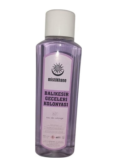 Mistikhane Balıkesir Geceleri Kolonyası Köşeli Elit Dökme Pet Şişe 400 Ml