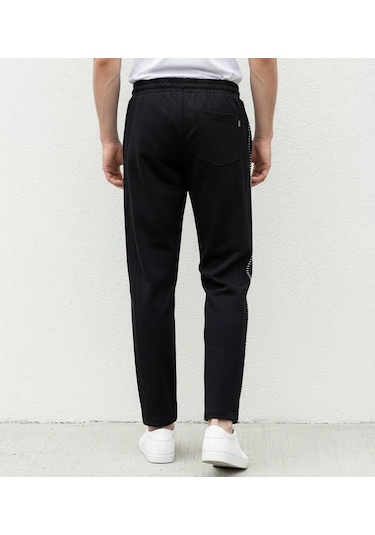 Plus Scorpion Erkek Slim Fit Pamuklu Eşofman Altı Siyah