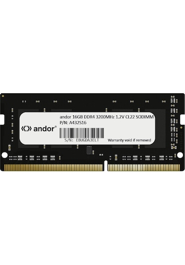 Andor A432S16 16 GB DDR4 3200 MHz Dizüstü (SODIMM) CL22 Ram