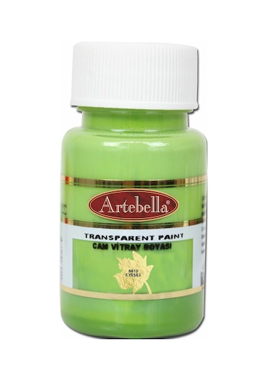 Artebella Transparan Cam Vitray Boyası 881050 Fıstık Yeşili 50 ML Yeşil