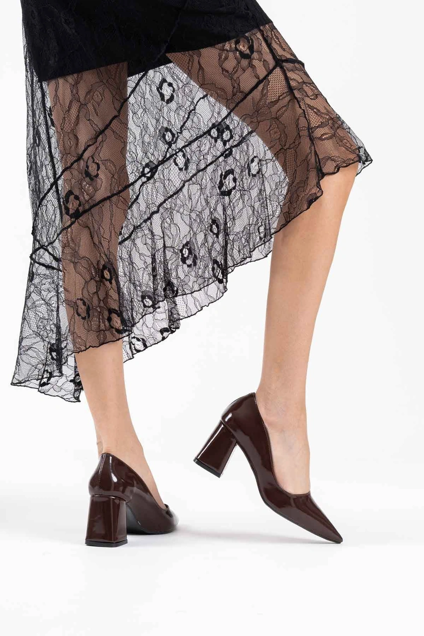 Kocadal Kocadal Valeria Acı Kahve Rugan Kadın Topuklu Ayakkabı Muhtelif